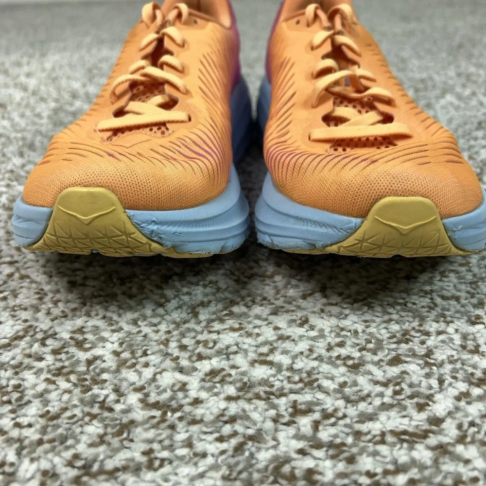 Hoka One One Shoes Womens Size 8 Rincon 3 Orange Running Sneakers Cushioned Gym